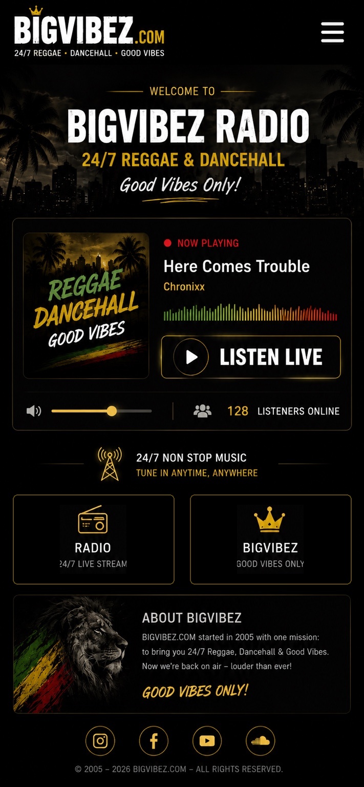 BIGVIBEZ mobile design